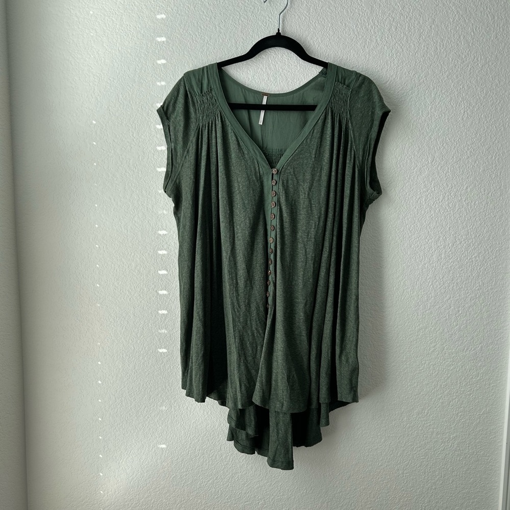Free People Button down Tunic Sleeveless Top S